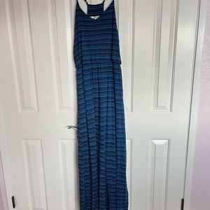 Lauren Conrad size small blue stripped Maxi dress